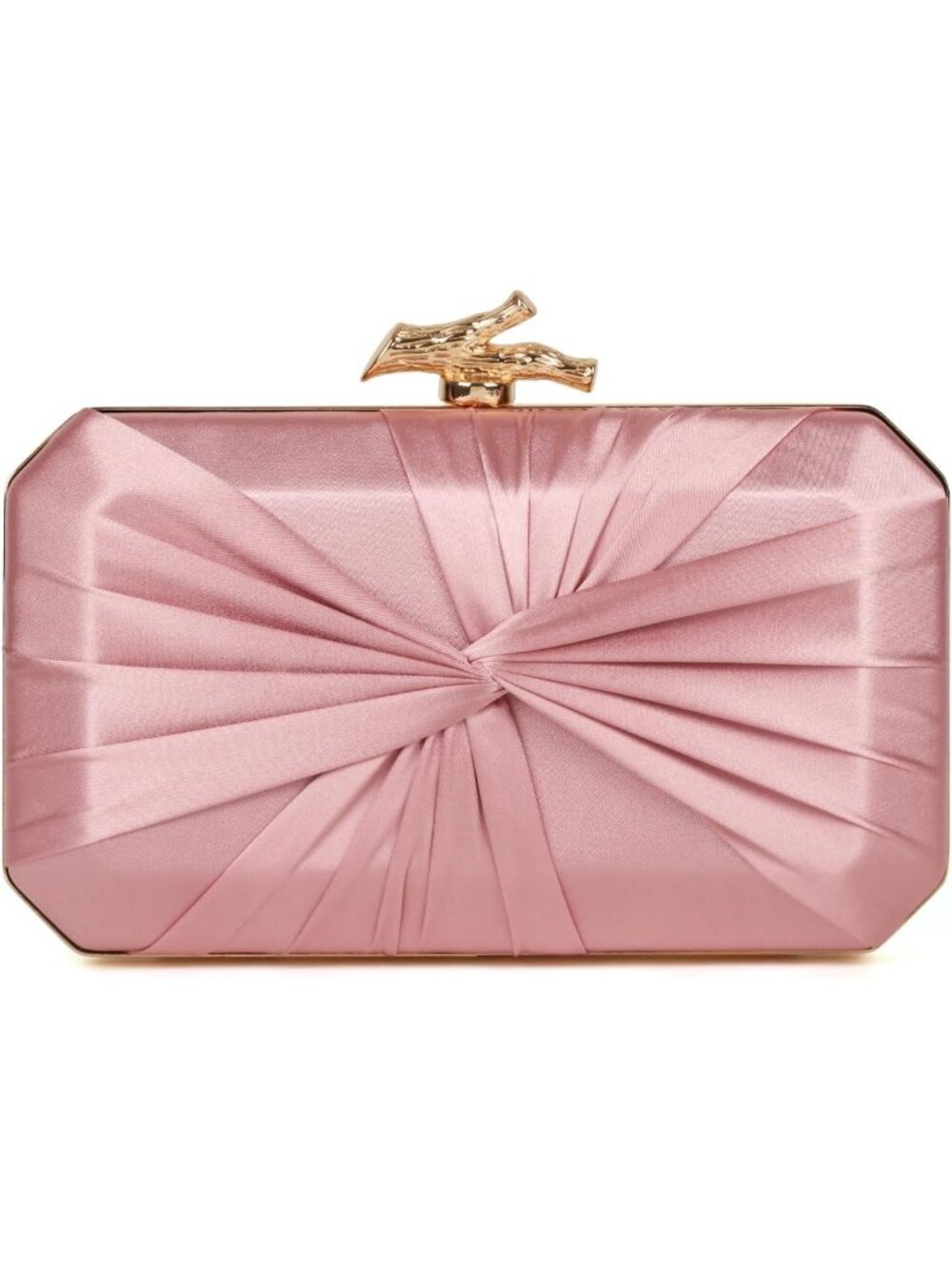 〽️ Women's Pink Satin Pleated Clutch Purse Evening Wedding Party Handbag